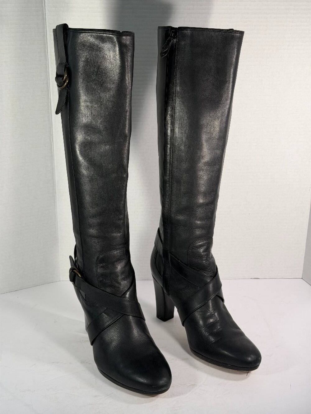 Authentic L-size 9 Cole Haan/Nike Tall black leather boots